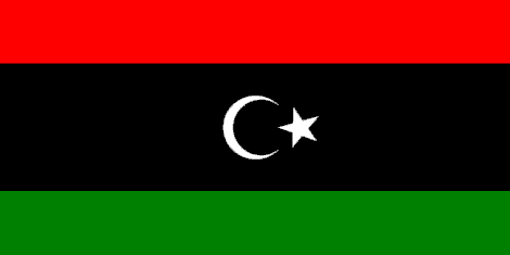Die alte Flagge von Libyen vor Gaddhafi von 1951 bis 1969 und seit der Revolution 2011 wieder die neue Staatsflagge.
